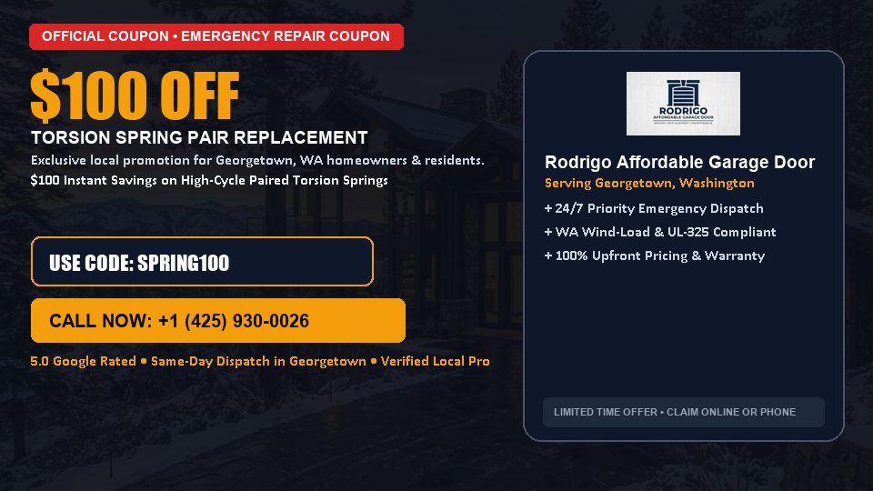 Rodrigo Affordable Garage Door $100 OFF Dual Torsion Spring Replacement