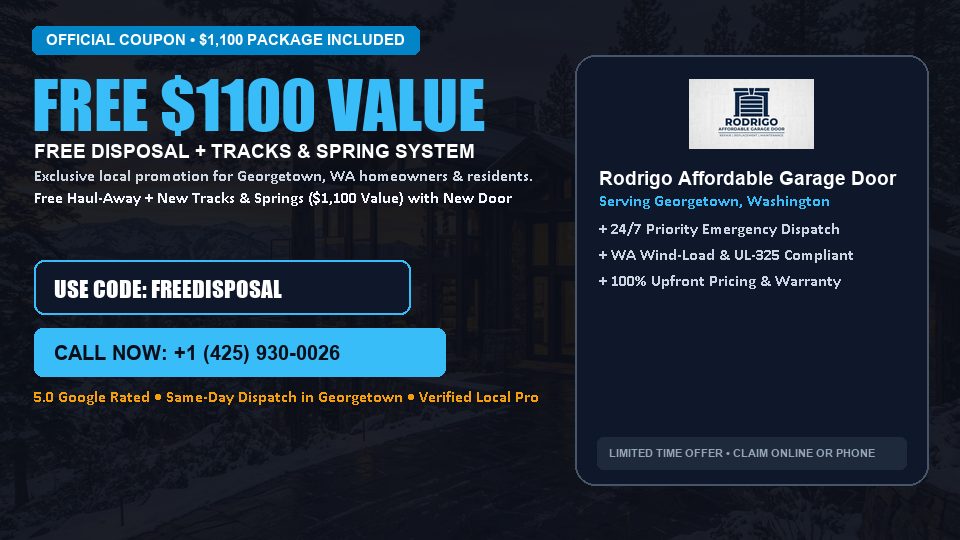 Rodrigo Affordable Garage Door FREE Haul-Away & Heavy-Duty Tracks with New Door