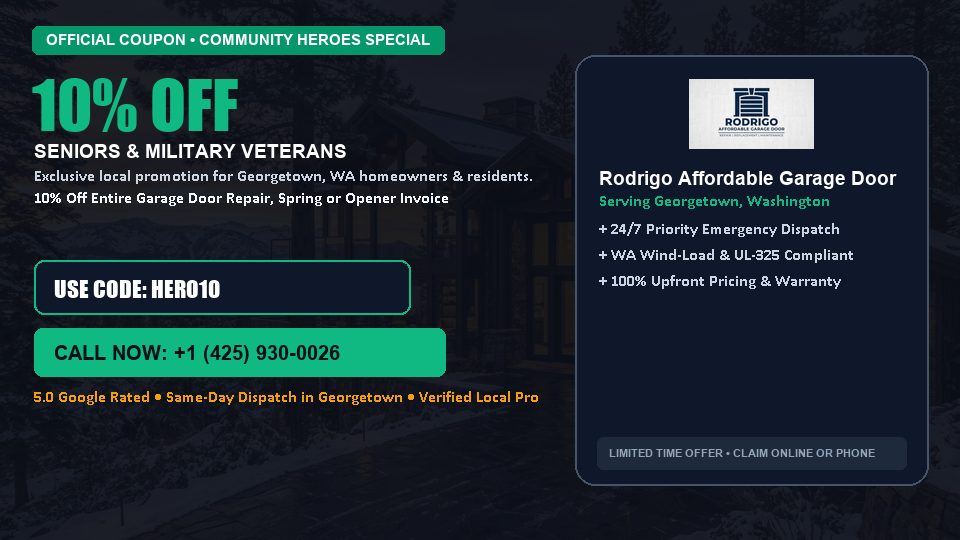 Rodrigo Affordable Garage Door 10% OFF Seniors & Military Veterans